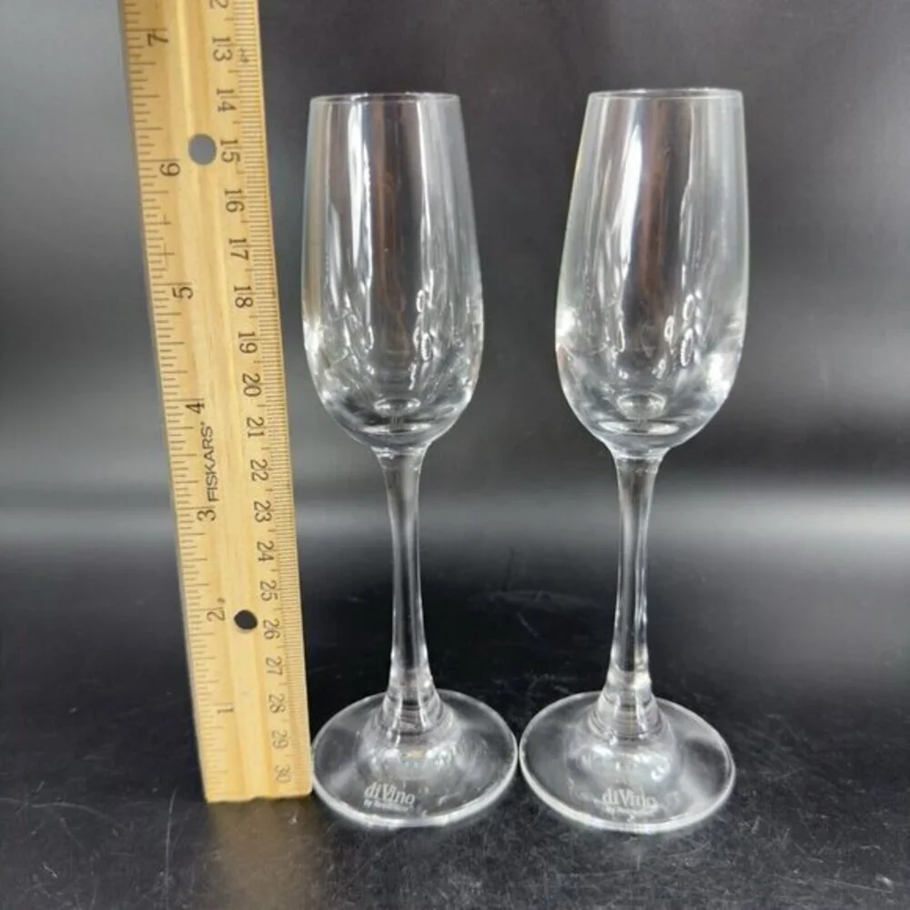 DeVino by Rosenthal Clear‎ Crystal Glasses Hand Blown Small Cups Barware Set 2